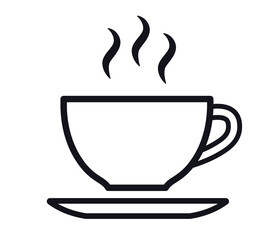 Cup of coffee tea or soup icon