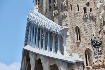 Obraz premium Vista de detalle de la Sagrada Família de Barcelona