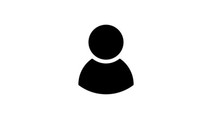 User profile icon black