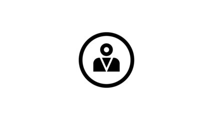 User profile icon with man shape