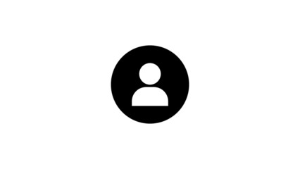 User profile icon with white negative space