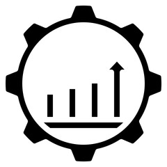 Gear Bar Chart Icon