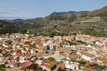 Fototapeta na wymiar View of the Granada town of Vélez de Benaudalla (Spain), famous for the 