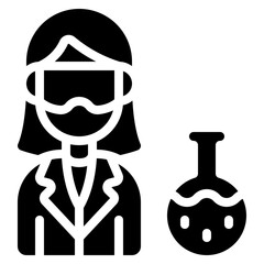 Scientist Woman Icon
