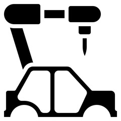 Car Manufacturing Arm Icon