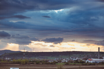 Fototapeta premium Factory - industrial zone in Romania