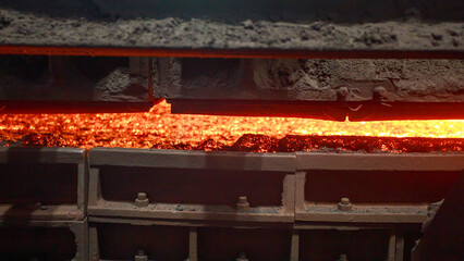 Sintering machine on steel mill.