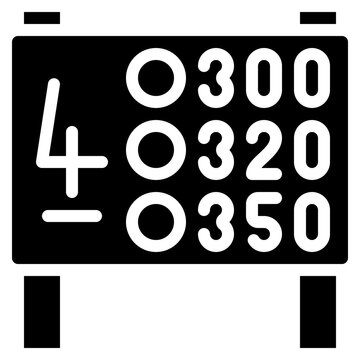 Hole Distance Sign Icon