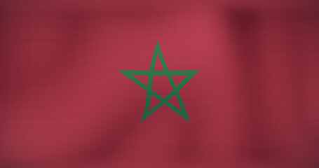 Image of waving flag of morocco