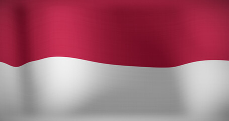 Image of waving flag of indonesia