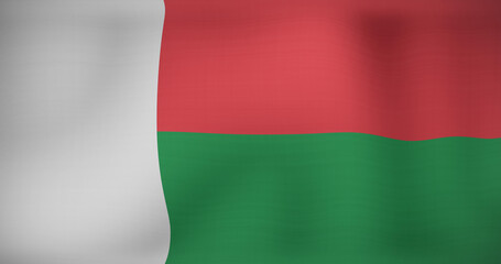 Image of waving flag of madagascar
