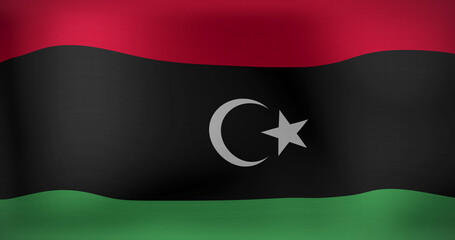 Image of waving flag of libya