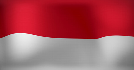 Image of waving flag of indonesia
