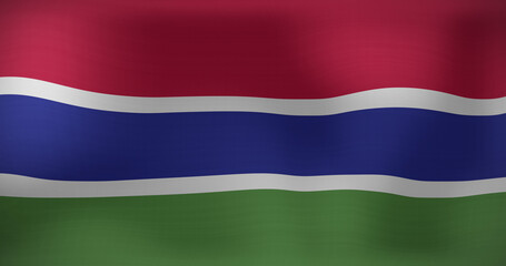 Image of waving flag of gambia