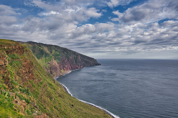 Obraz premium View from Farol da Ponta do Pargo Ilha da Madeira. Lighthouse Ponta do Pargo - Madeira Portugal - travel background