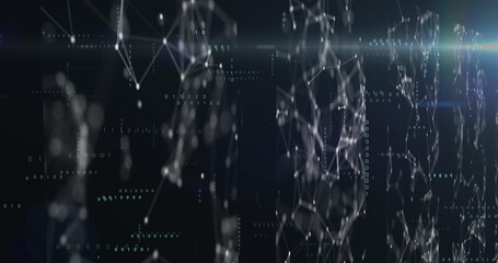 Image of data processing over shapes