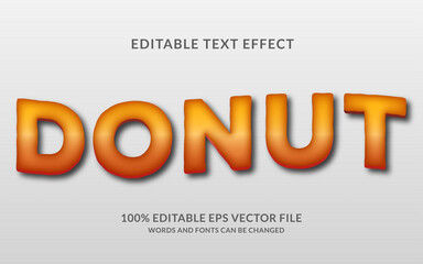 Donut Editable Text Effect