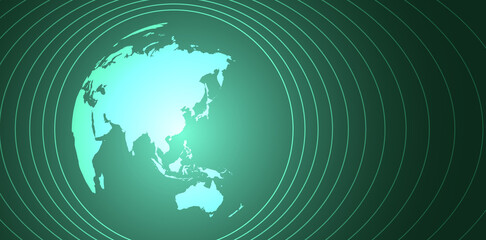 mondo, pianeta, onde, comunicazione