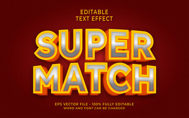 Super Match Editable Text Effect