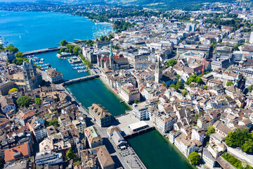Fototapeta premium Zurich in summer