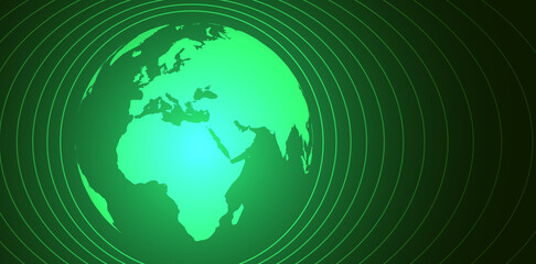 mondo, pianeta, onde, comunicazione