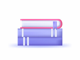 3d icon of book. vector illusrations