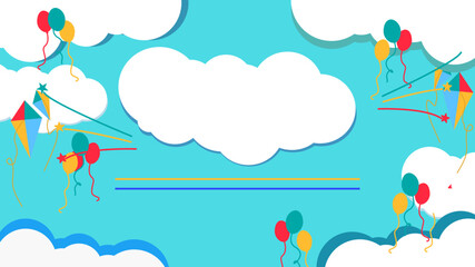 background clouds and sky, perfect for children day, aniversary, birthday