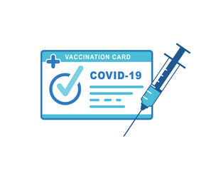 International Vaccine passport icon. International vaccination certificate