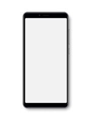 Realistic smartphone mockup. Vector mobile phone with empty screen.