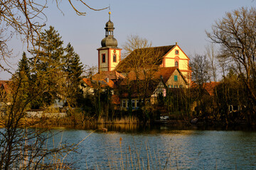 Martinskirche in Wetzhausen, Markt Stadtlauringen, Landkreis Schweinfurt, Naturpark Ha&szlig;berge, Unterfranken, Franken, Bayern, Deutschland
