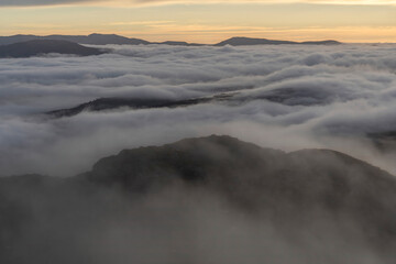 Cloud inversion weather over Great Britain