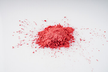 colored food confectionery dye kandurin on a white background