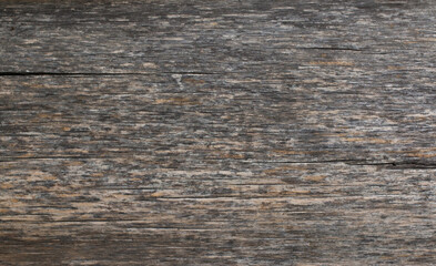 Wooden, gray, dark wood texture. Wall of an old wooden house. Wallpaper, background. Close-up.