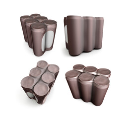 3D Rendered Thin Can Shrink Wrap illustration