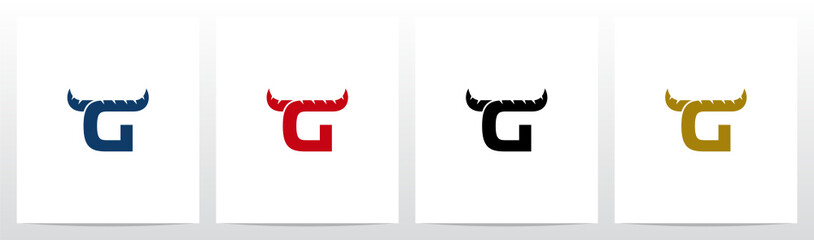 Horn On Letter Logo Design G