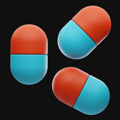 Premium pills Medical Health Icon on isolated background