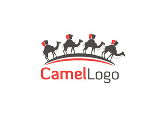 Camels in the caravan, logo concept