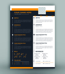 modern creative  print-ready cv resume design template