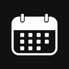 Calendar icon on grey background