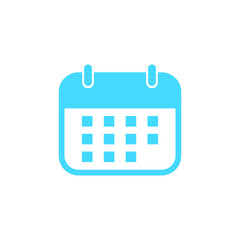 Calendar blue vector web icon