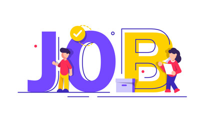 job search, recruitment, workgroup, freelance, web graphic design vector