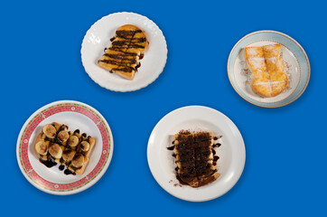 Ice Drinks and Sweet Toast Snacks 