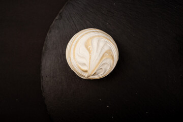 Air marshmallow on black background