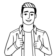 The man with expression, The man character 