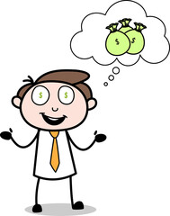 cartoon character of businessman