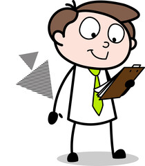 cartoon of a man with a bag