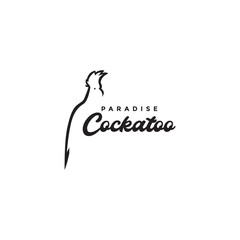 minimal modern shape bird cockatoo logo design vector graphic symbol icon illustration creative idea © devastudios
