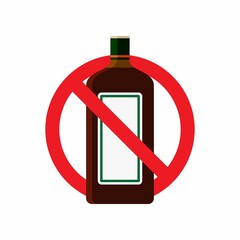 No Alcohol Icon : Healthcare Theme, Food and Drink Theme, Infographics and Other Graphic Related Assets.