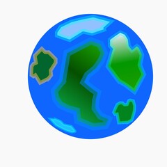 globe on blue