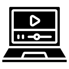 Video On Laptop Icon